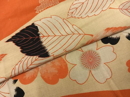 平和屋着物●アンティーク　大正ロマン　長襦袢　袷　草花文　正絹　逸品　AABH5366ph