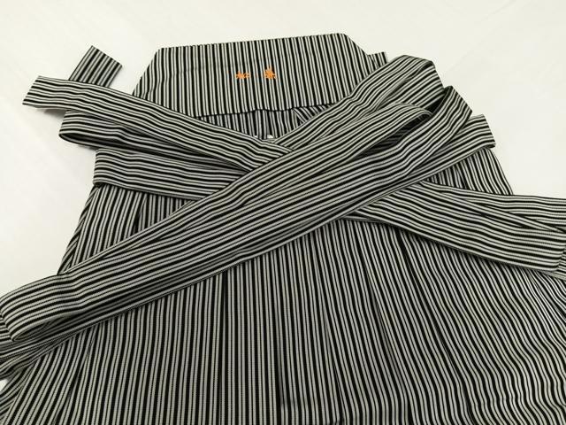 平和屋着物●男性　馬乗り袴　縞　正絹　逸品　AABH5367ph