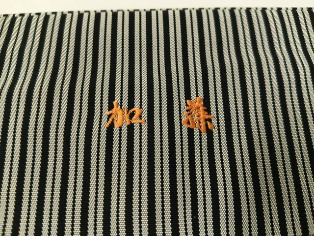 平和屋着物●男性　馬乗り袴　縞　正絹　逸品　AABH5367ph