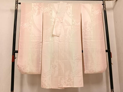 平和屋着物●振袖用長襦袢　袷　草花地紋　暈し染め　正絹　逸品　AABH5374ph