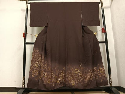 平和屋着物●色留訪問着　作家物　寿光織　初音の調度　暈し染め　金糸　正絹　逸品　AABH5382ph