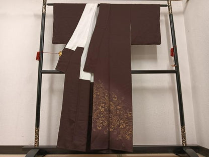 平和屋着物●色留訪問着　作家物　寿光織　初音の調度　暈し染め　金糸　正絹　逸品　AABH5382ph