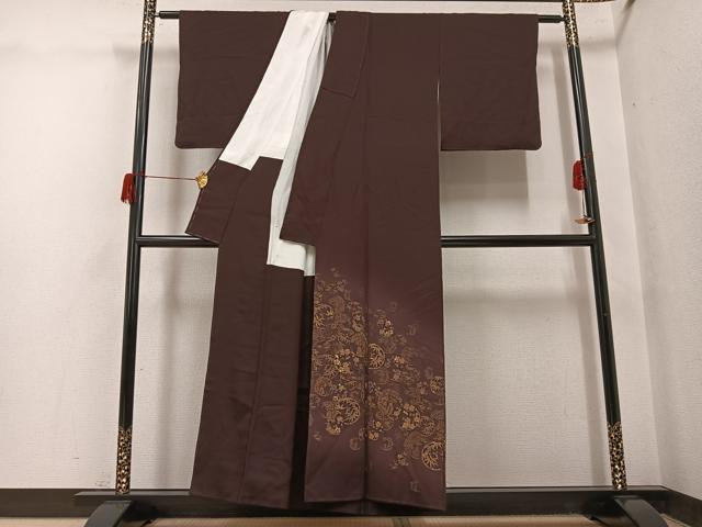 平和屋着物●色留訪問着　作家物　寿光織　初音の調度　暈し染め　金糸　正絹　逸品　AABH5382ph