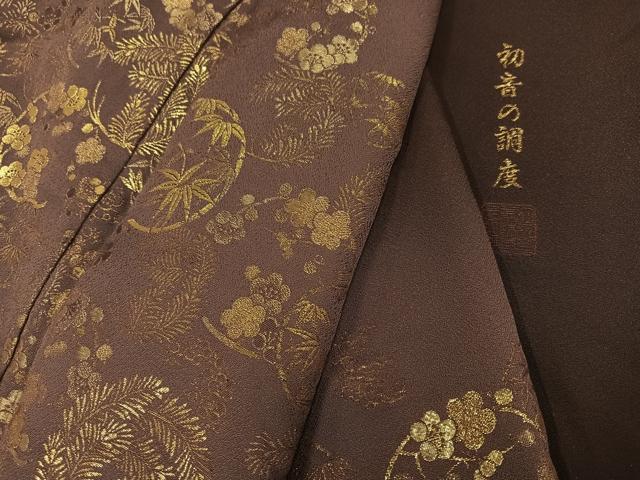 平和屋着物●色留訪問着　作家物　寿光織　初音の調度　暈し染め　金糸　正絹　逸品　AABH5382ph 平和屋着物○色留訪問着 作家物 寿光織 初音の調度 暈し染め 金糸 正絹