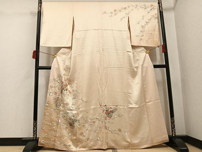 平和屋着物●訪問着　立波花籠文　暈し染め　金銀彩　鈴乃屋扱い　正絹　逸品　AABH5385ph