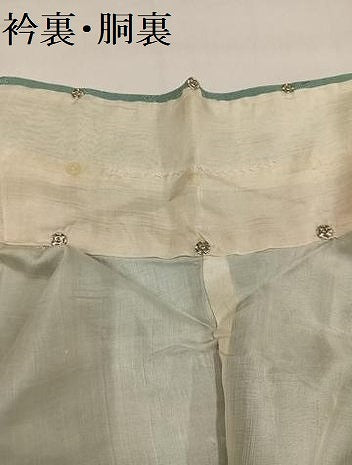 平和屋着物●上質な色無地　舞葉地紋　薄青色　正絹　逸品　AABH5389ph