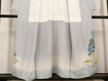 平和屋着物●本加賀友禅作家　浅野冨治男　色留袖　樹林文　暈し染め　正絹　逸品　AABH5390ph