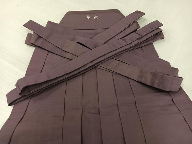 平和屋着物●男性　馬乗り袴　色無地　鳩羽鼠色　正絹　逸品　AABH5395ph