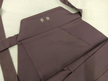 平和屋着物●男性　馬乗り袴　色無地　鳩羽鼠色　正絹　逸品　AABH5395ph