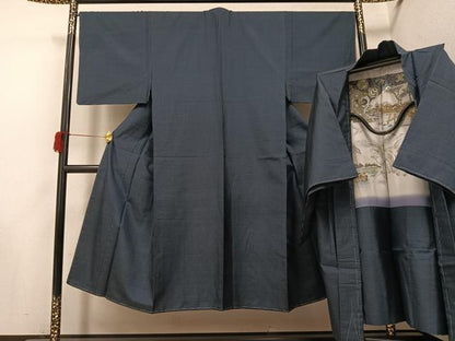 平和屋着物●男性　本場大島紬　アンサンブル　100亀甲　総詰め　正絹　逸品　未使用　AABH5399ph
