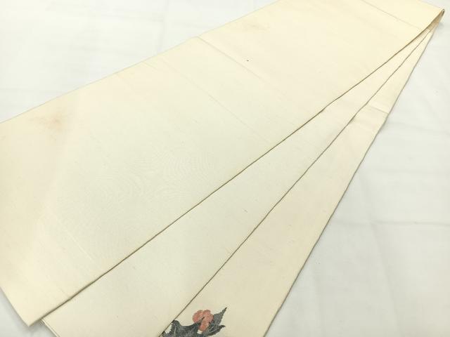 平和屋着物◎太鼓柄袋帯 花籠文 正絹 逸品 AABH5467uk