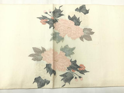 平和屋着物◎太鼓柄袋帯 花籠文 正絹 逸品 AABH5467uk