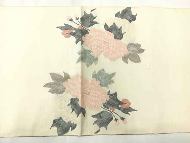 平和屋着物◎太鼓柄袋帯 花籠文 正絹 逸品 AABH5467uk