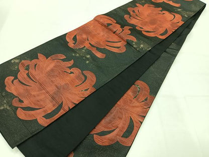平和屋着物◎六通柄袋帯 乱菊 正絹 逸品 AABH5475uk