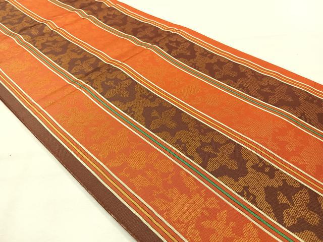 平和屋着物◎六通柄袋帯　花鳥文　金糸　正絹　逸品　AABH5494uk