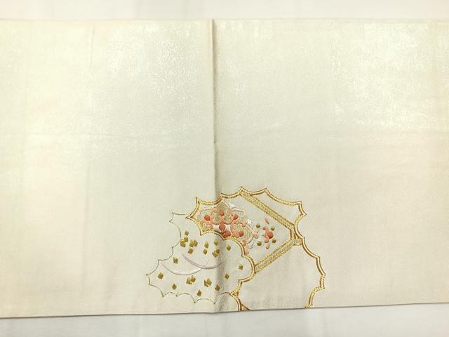 平和屋着物◎太鼓柄袋帯 総刺繍 蜀江花文 金糸 正絹 逸品 AABH5553uk