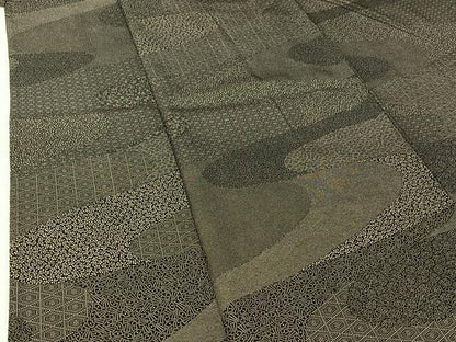 平和屋着物▽江戸小紋　単衣　寄せ小紋柄　正絹　逸品　AABH5564jh