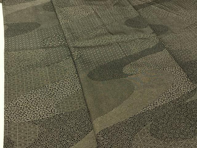 平和屋着物▽江戸小紋　単衣　寄せ小紋柄　正絹　逸品　AABH5564jh