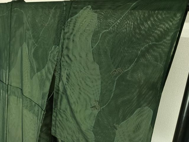 平和屋着物▽訪問着 無双 紗袷 紗×紗 風景松文 金彩 正絹