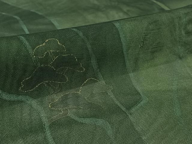 平和屋着物▽訪問着　無双　紗袷　紗×紗　風景松文　金彩　正絹　逸品　AABH5565jh 平和屋着物▽訪問着 無双 紗袷 紗×紗 萩文 金彩 正絹 逸品 DAAT9479az