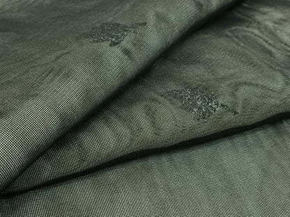 平和屋着物▽上質な小紋　無双　紗袷　紗×紗　舞葉文　正絹　逸品　AABH5566jh