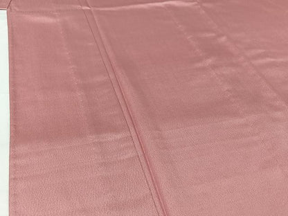 平和屋着物▽本塩沢　やまだ織　単衣　石竹色　証紙付き　正絹　逸品　AABH5571jh