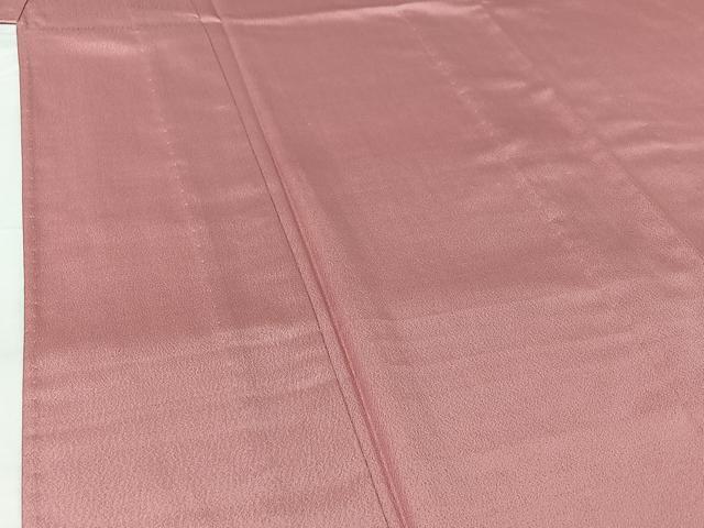 平和屋着物▽本塩沢　やまだ織　単衣　石竹色　証紙付き　正絹　逸品　AABH5571jh