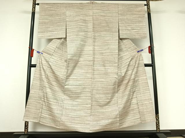 平和屋着物▽ぜんまい紬　単衣　霞文　暈し染め　正絹　逸品　AABH5577jh