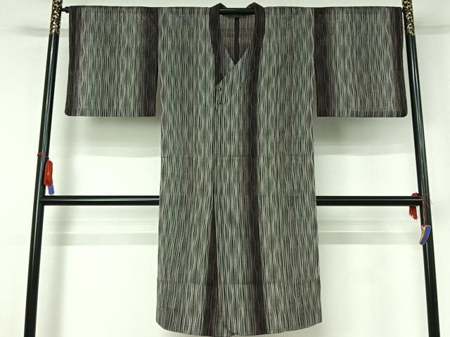 平和屋着物▽道行コート　スリーシーズン　春夏秋　塵除け　変わり縞　正絹　逸品　AABH5578jh