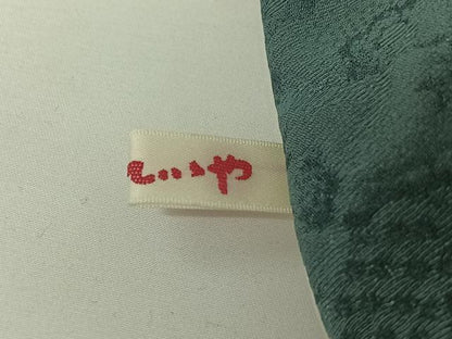 平和屋着物▽山岡古都・古都染人　染織美術品　薬墨染　天目織　お召　単衣　松竹梅　ほていや扱い　反端付き　正絹　逸品　AABH5580jh