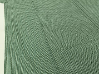 平和屋着物▽小紋　単衣　縞　洗える着物　AABH5583jh