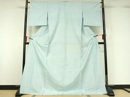 平和屋着物▽染司よしおか 五代目 吉岡幸雄 紬 単衣 霞文 ロング丈 正絹 逸品 AABH5585jh
