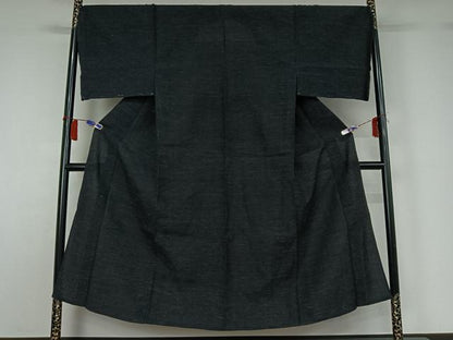 平和屋着物▽男性　紬　単衣　霞文　正絹　逸品　AABH5590jh