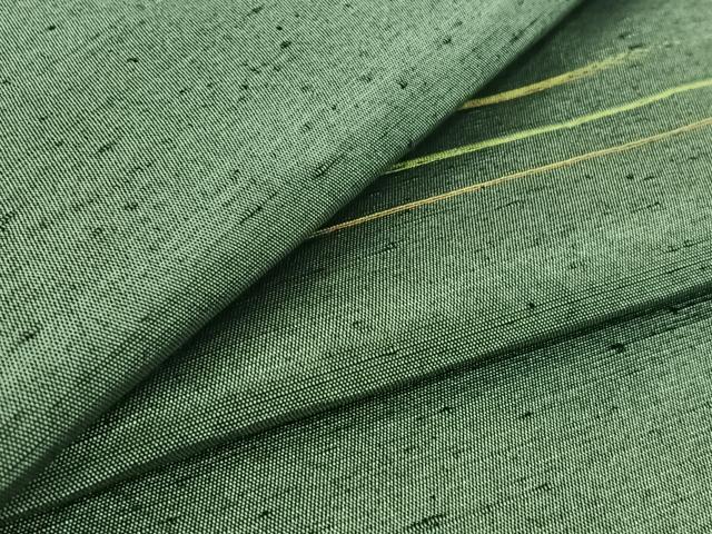 平和屋着物▽上質な紬　単衣　横段文　正絹　逸品　AABH5591jh