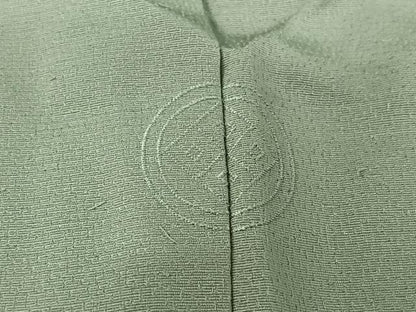 平和屋着物▽男性　紬　単衣　千草鼠色　キングサイズ　正絹　逸品　AABH5594jh