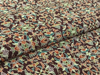 平和屋着物▽上質な小紋　単衣　正倉院花文　正絹　逸品　AABH5596jh