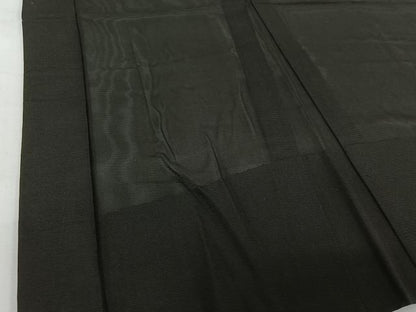 平和屋着物▽男性　黒紋付羽織　スリーシーズン　春夏秋　塵除け　絽　暗黒色　正絹　逸品　AABH5599jh