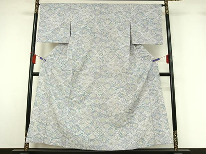 平和屋着物▽小紋　単衣　辻が花　洗える着物　AABH5600jh