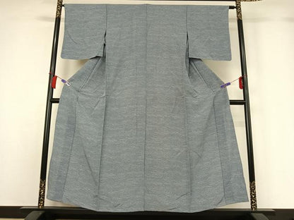 平和屋着物▽江戸小紋　単衣　流水花文　正絹　逸品　AABH5601jh