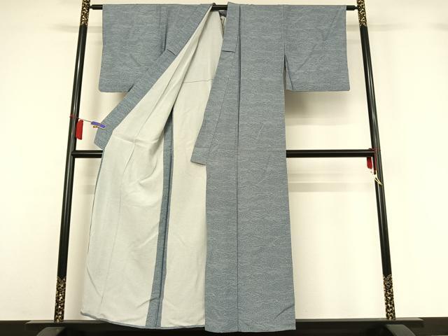 平和屋着物▽江戸小紋 単衣 流水花文 正絹 逸品 AABH5601jh