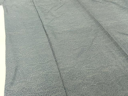 平和屋着物▽江戸小紋　単衣　流水花文　正絹　逸品　AABH5601jh