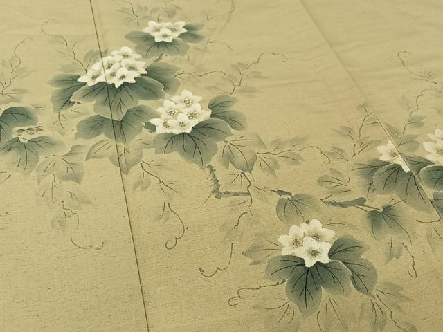 平和屋着物▽訪問着　単衣　紬地　手描き　草花文　正絹　逸品　AABH2273jh 平和屋着物○訪問着 紬地 絞り 草花文 正絹 逸品 DABC2700ud - メルカリ