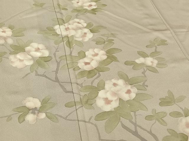 平和屋着物▽訪問着　単衣　手描き　枝花文　暈し染め　正絹　逸品　AABH5609jh 平和屋着物▽訪問着 単衣 手描き 枝花文 暈し染め 正絹 逸品