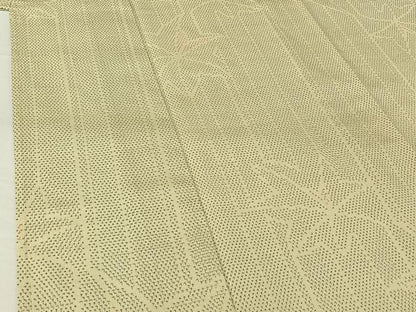 平和屋着物▽本塩沢　単衣　舞葉文　正絹　逸品　AABH5611jh