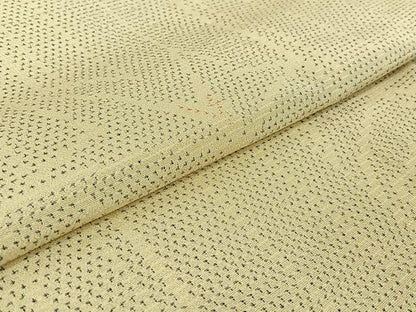 平和屋着物▽本塩沢　単衣　舞葉文　正絹　逸品　AABH5611jh