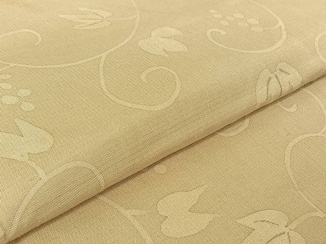 平和屋着物▽上質な小紋 単衣 紬地 手描き 南天文 正絹 逸品