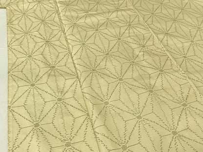 平和屋着物▽本場大島紬　単衣　麻の葉文様　正絹　逸品　AABH5615jh