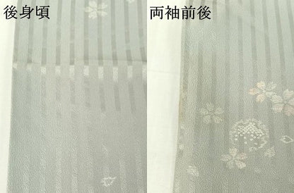 平和屋着物▽上質な小紋　単衣　雪輪花文　正絹　逸品　AABH5621jh