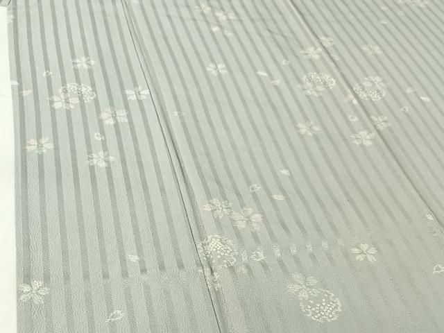 平和屋着物▽上質な小紋　単衣　雪輪花文　正絹　逸品　AABH5621jh