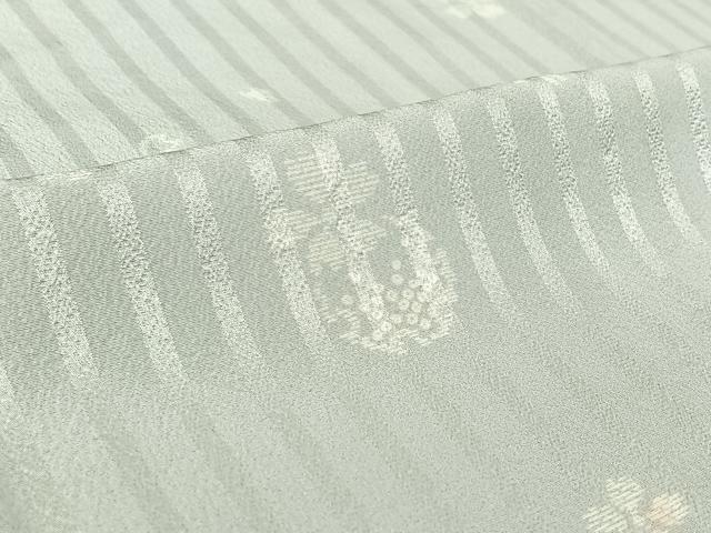 平和屋着物▽上質な小紋　単衣　雪輪花文　正絹　逸品　AABH5621jh